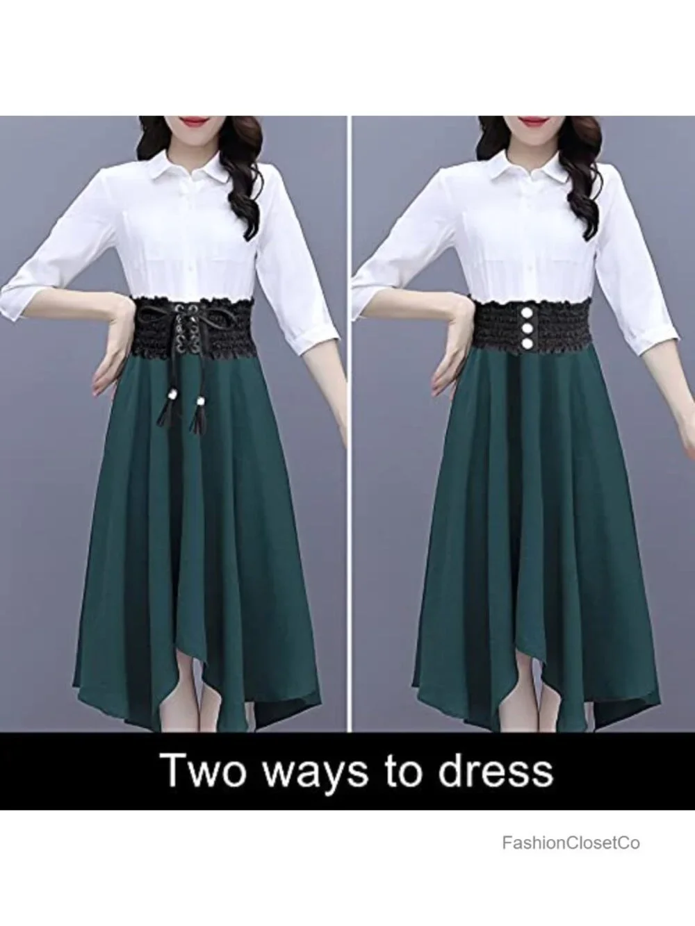 Adjustable Faux Leather Lace Tassel Obi Cinch Waist Belt